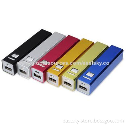 Aluminum External Battery with Multicolor to Choose, Stylish, Compact and Portable